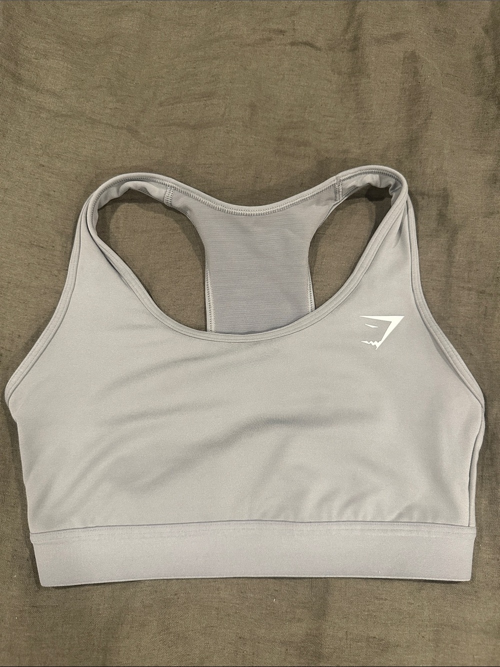 Gymshark Light Gray Racerback Sports Bra